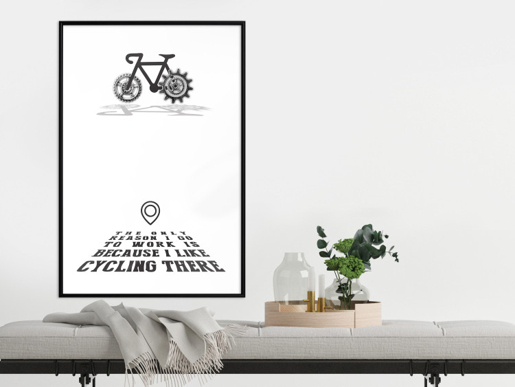 Poster I like Cycling - black English texts with emojis on a white background 122807 additionalImage 3
