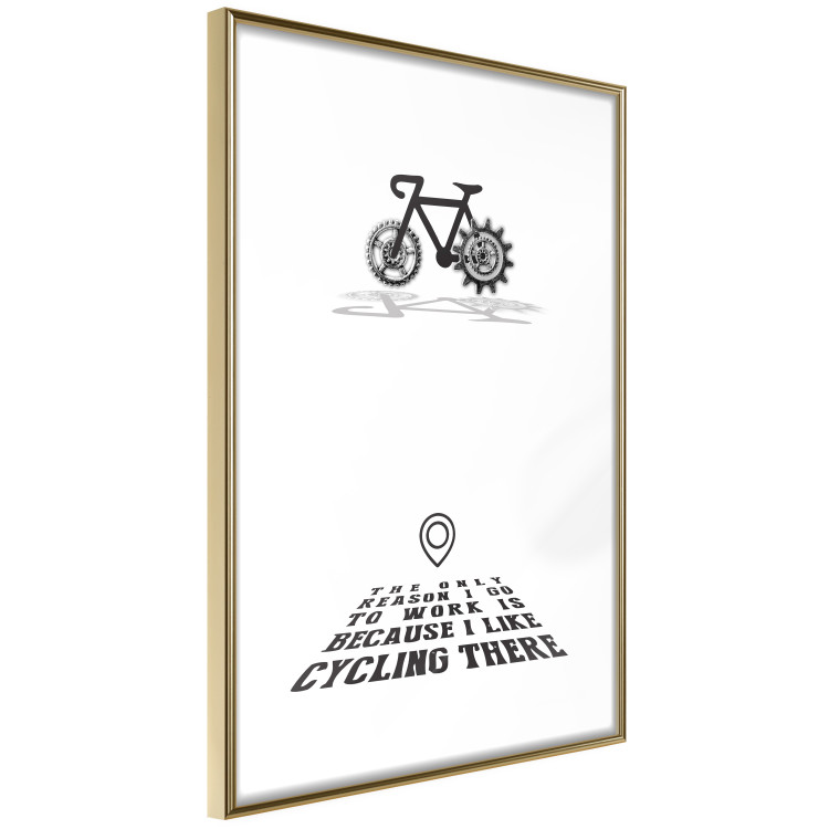 Poster I like Cycling - black English texts with emojis on a white background 122807 additionalImage 6