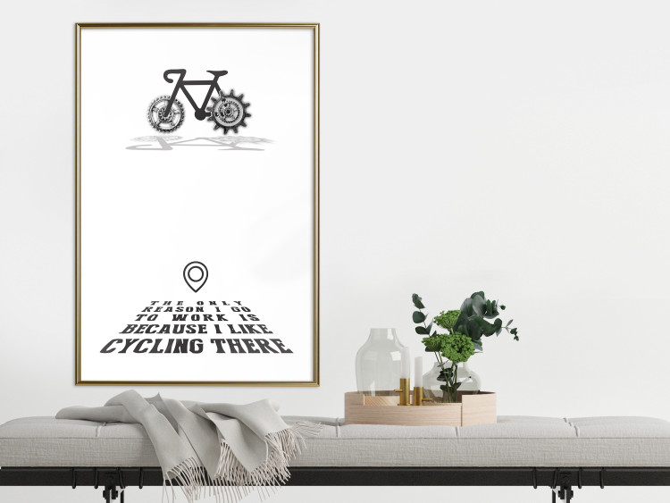 Poster I like Cycling - black English texts with emojis on a white background 122807 additionalImage 7
