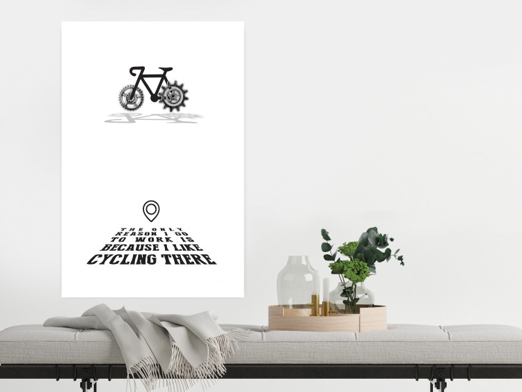 Poster I like Cycling - black English texts with emojis on a white background 122807 additionalImage 4