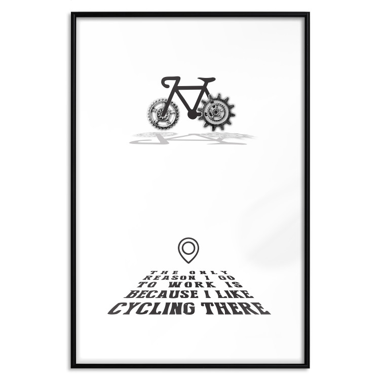 Poster I like Cycling - black English texts with emojis on a white background 122807 additionalImage 14