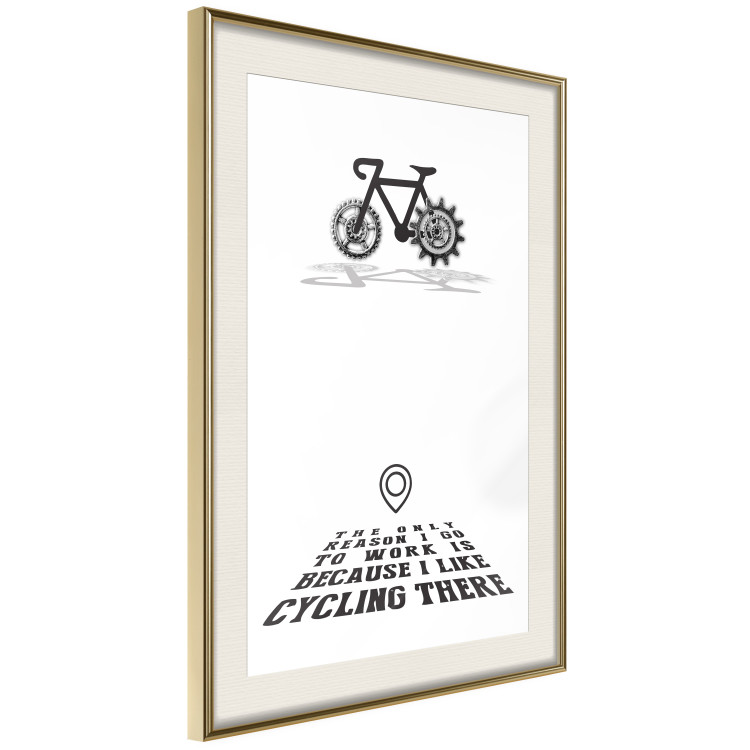 Poster I like Cycling - black English texts with emojis on a white background 122807 additionalImage 2