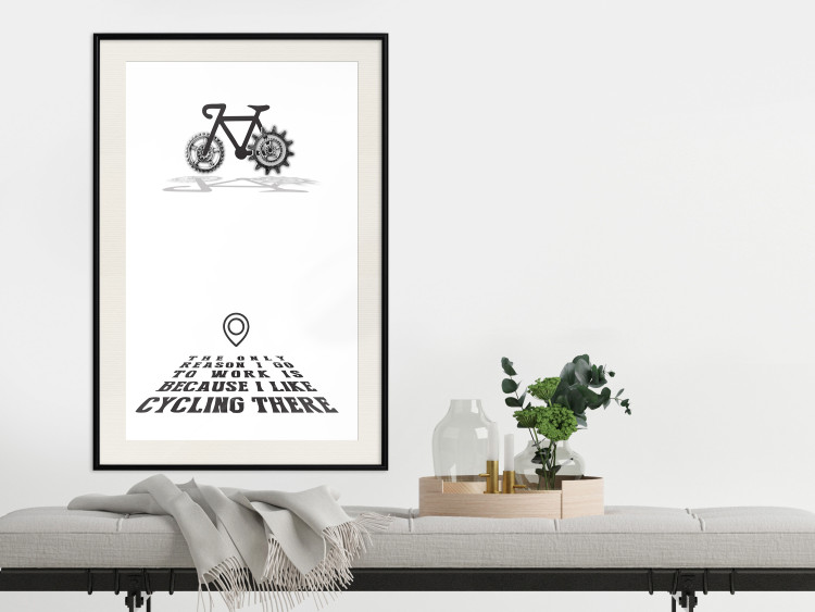 Poster I like Cycling - black English texts with emojis on a white background 122807 additionalImage 22