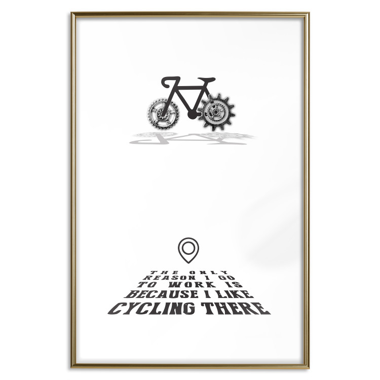 Poster I like Cycling - black English texts with emojis on a white background 122807 additionalImage 18