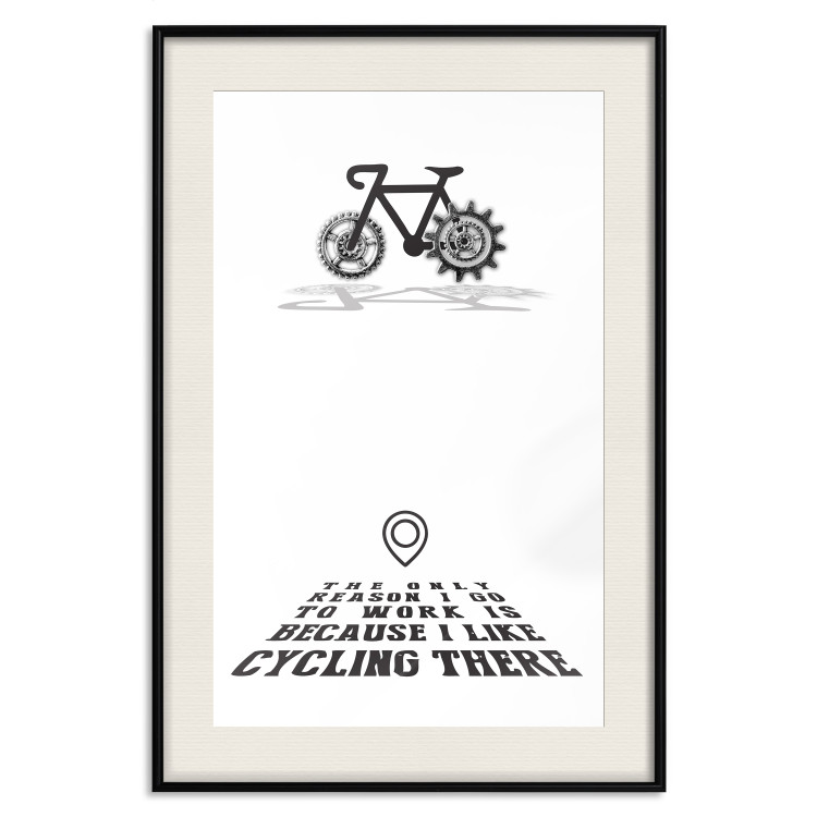 Poster I like Cycling - black English texts with emojis on a white background 122807 additionalImage 19