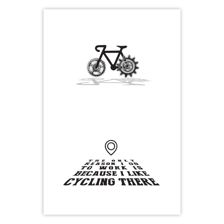Poster I like Cycling - black English texts with emojis on a white background 122807 additionalImage 21