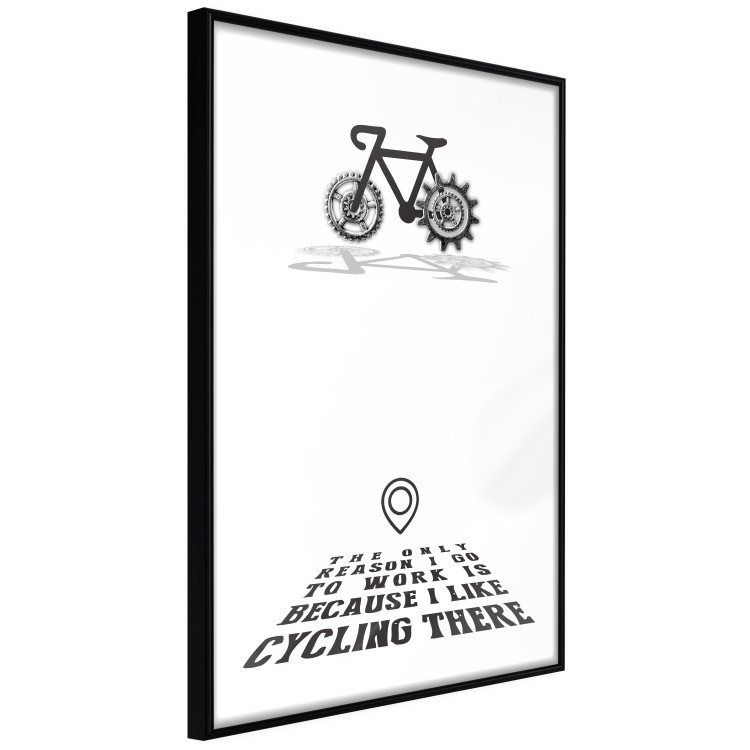 Poster I like Cycling - black English texts with emojis on a white background 122807 additionalImage 12