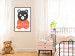Wall Poster Thoughtful Bear - orange animal with a gray head on a white background 122907 additionalThumb 3
