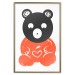 Wall Poster Thoughtful Bear - orange animal with a gray head on a white background 122907 additionalThumb 16