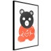 Wall Poster Thoughtful Bear - orange animal with a gray head on a white background 122907 additionalThumb 11
