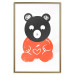 Wall Poster Thoughtful Bear - orange animal with a gray head on a white background 122907 additionalThumb 14
