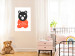 Wall Poster Thoughtful Bear - orange animal with a gray head on a white background 122907 additionalThumb 2