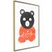 Wall Poster Thoughtful Bear - orange animal with a gray head on a white background 122907 additionalThumb 6