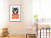 Wall Poster Thoughtful Bear - orange animal with a gray head on a white background 122907 additionalThumb 4