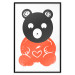 Wall Poster Thoughtful Bear - orange animal with a gray head on a white background 122907 additionalThumb 18