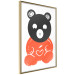 Wall Poster Thoughtful Bear - orange animal with a gray head on a white background 122907 additionalThumb 12