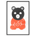 Wall Poster Thoughtful Bear - orange animal with a gray head on a white background 122907 additionalThumb 15