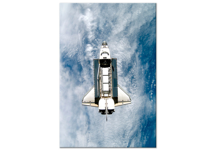 Canvas Print Shuttle flight over the ocean - outer space photo overlooking Earth 123507