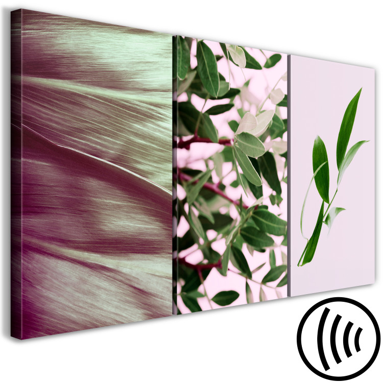 Canvas Leaves triptych - a composition consisting of various types of leaves 124407 additionalImage 6