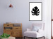 Poster Black Monstera - black tropical leaf on a contrasting white background 125107 additionalThumb 4