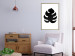 Poster Black Monstera - black tropical leaf on a contrasting white background 125107 additionalThumb 5