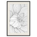 Poster Flower Line - abstract black line art of plant on white background 128407 additionalThumb 19
