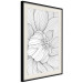 Poster Flower Line - abstract black line art of plant on white background 128407 additionalThumb 2