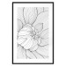 Poster Flower Line - abstract black line art of plant on white background 128407 additionalThumb 17