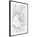 Poster Flower Line - abstract black line art of plant on white background 128407 additionalThumb 8