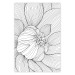 Poster Flower Line - abstract black line art of plant on white background 128407