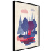 Poster Forest Dwellers - abstract colorful forest with figures and a funny character 129907 additionalThumb 2