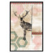 Wall Poster Lost Stag - abstract animal among figures on a light background 131807 additionalThumb 16