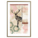 Wall Poster Lost Stag - abstract animal among figures on a light background 131807 additionalThumb 14