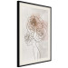 Wall Poster Anna and Roses - abstract black line art of a woman with flowers in her hair 132207 additionalThumb 2