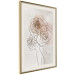 Wall Poster Anna and Roses - abstract black line art of a woman with flowers in her hair 132207 additionalThumb 3