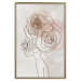 Wall Poster Anna and Roses - abstract black line art of a woman with flowers in her hair 132207 additionalThumb 21