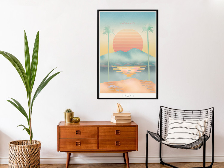Wall Poster Welcome to Hawaii - tropical summer landscape in pastel motif 135007 additionalImage 4