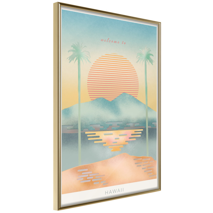Wall Poster Welcome to Hawaii - tropical summer landscape in pastel motif 135007 additionalImage 14