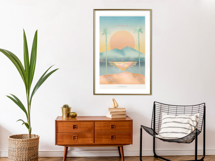 Wall Poster Welcome to Hawaii - tropical summer landscape in pastel motif 135007 additionalImage 13