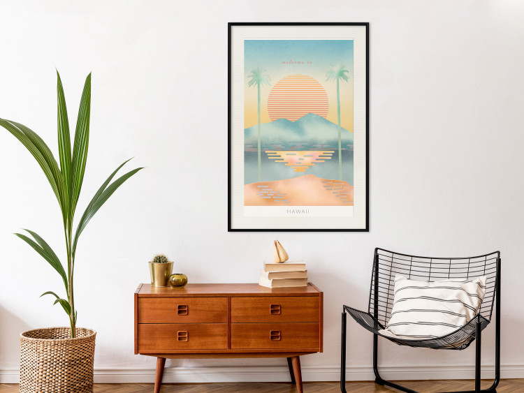 Wall Poster Welcome to Hawaii - tropical summer landscape in pastel motif 135007 additionalImage 24