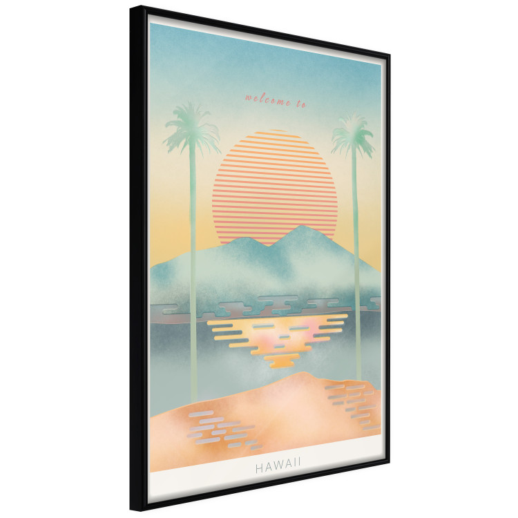 Wall Poster Welcome to Hawaii - tropical summer landscape in pastel motif 135007 additionalImage 13