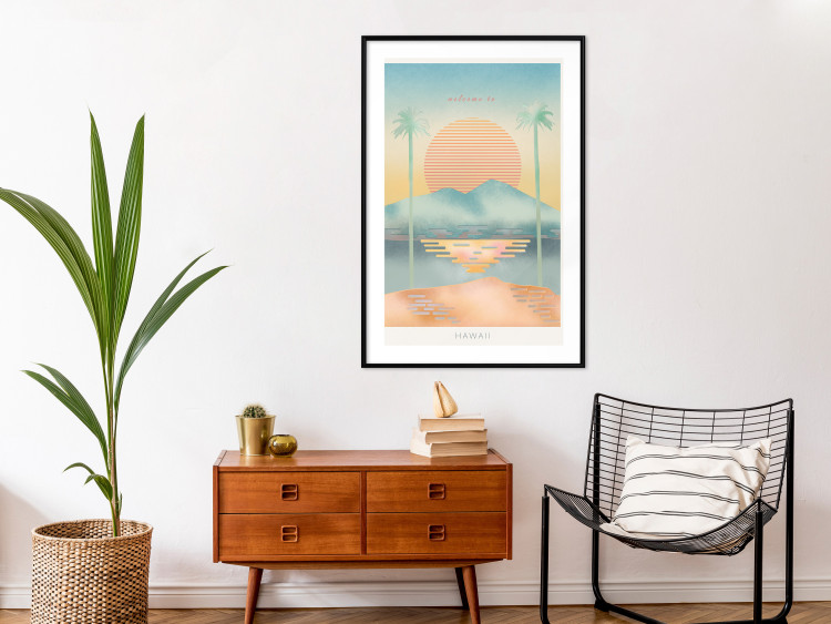 Wall Poster Welcome to Hawaii - tropical summer landscape in pastel motif 135007 additionalImage 23