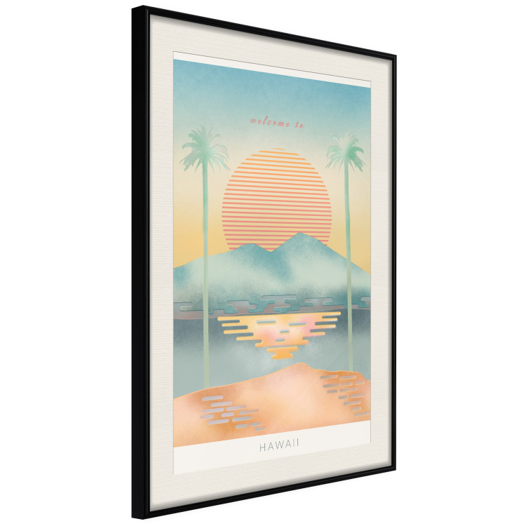 Wall Poster Welcome to Hawaii - tropical summer landscape in pastel motif 135007 additionalImage 2