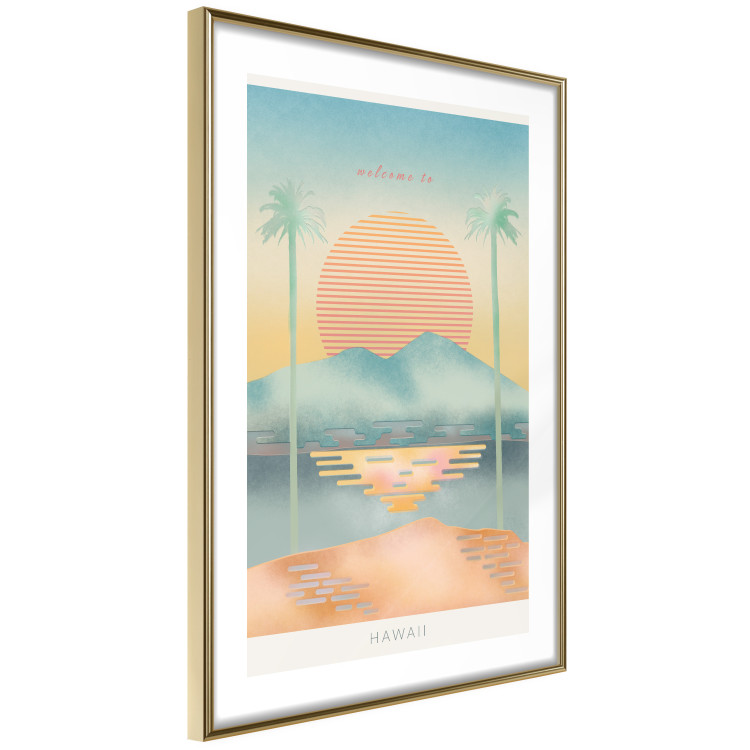 Wall Poster Welcome to Hawaii - tropical summer landscape in pastel motif 135007 additionalImage 9