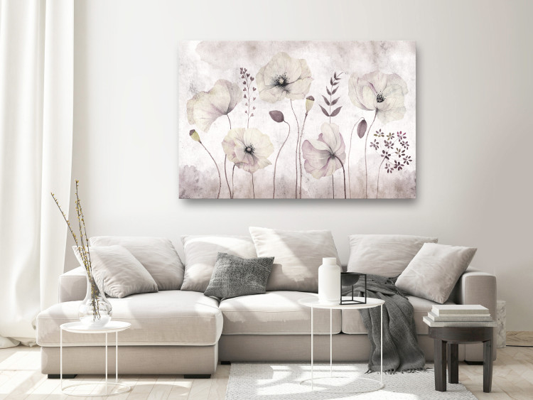 Canvas Art Print Flowery Moment (1-piece) Wide - flowers in shabby chic motif 135407 additionalImage 3