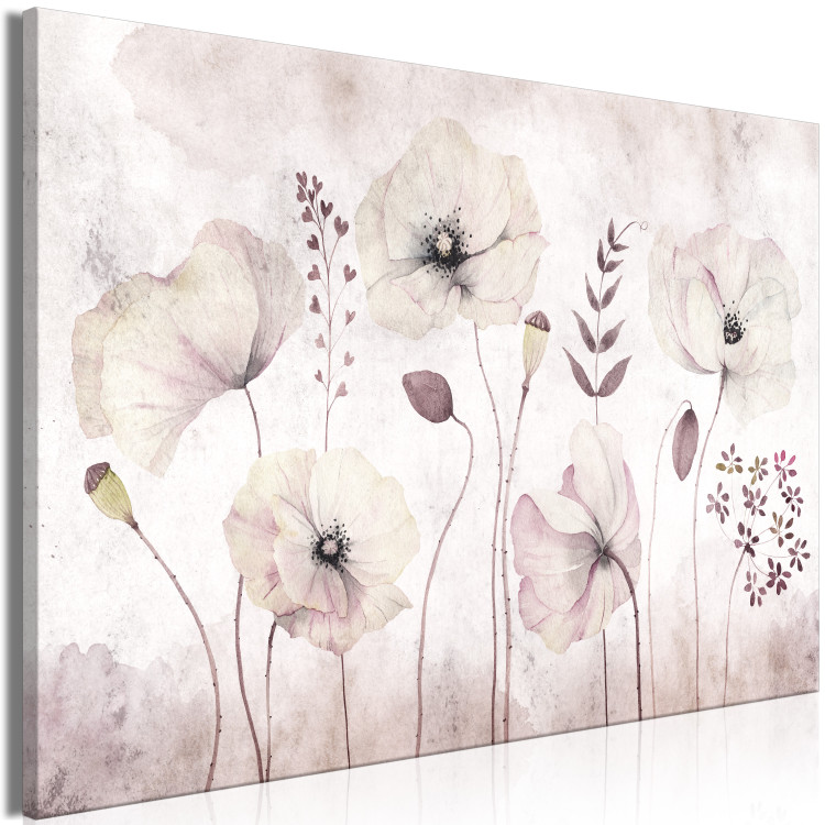 Canvas Art Print Flowery Moment (1-piece) Wide - flowers in shabby chic motif 135407 additionalImage 2