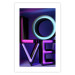 Poster Glassy Love - neon texts with imitation of 3D effect on a colorful background 135507 additionalThumb 4