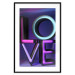 Poster Glassy Love - neon texts with imitation of 3D effect on a colorful background 135507 additionalThumb 20