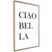 Wall Poster Ciao Bella - black and white minimalist composition with Italian writings 135907 additionalThumb 17