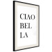 Wall Poster Ciao Bella - black and white minimalist composition with Italian writings 135907 additionalThumb 18